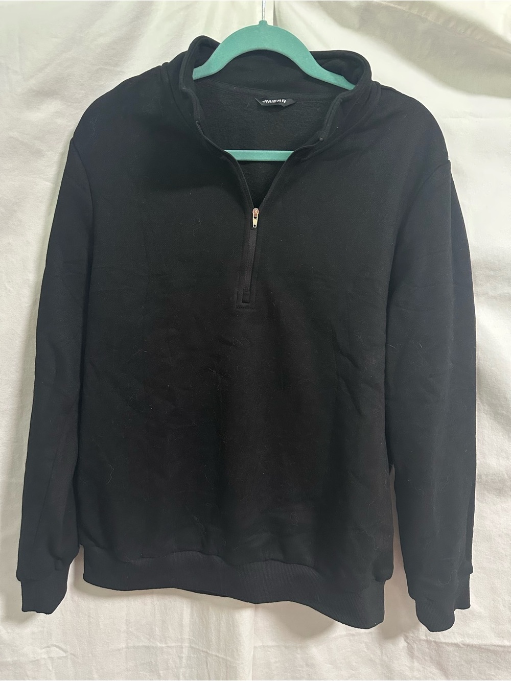 Women's Black Half-Zip Pullover Sweater